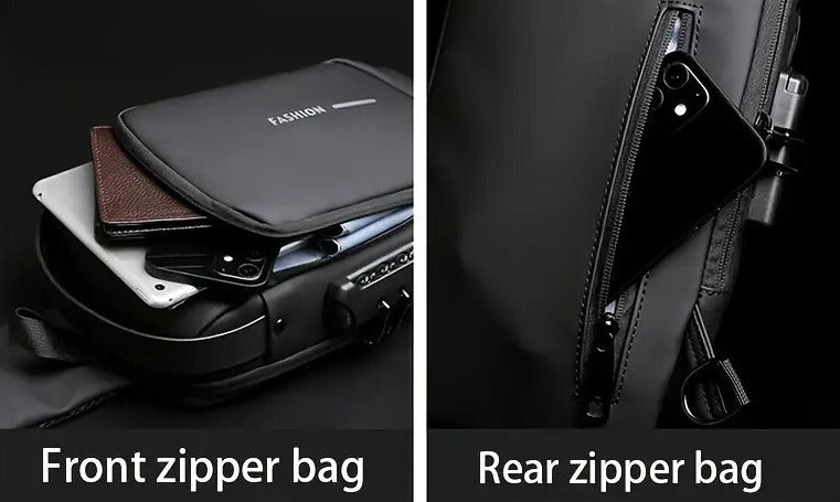 Men S Waterproof Motorcycle Chest Bag - Anti-Theft Shoulder Bag Oxford Fabric, Multifunctional For Hiking Outdoor Activities, Outdoor Shoulder Bag Versatile Carryall Durable Oxford Fabric