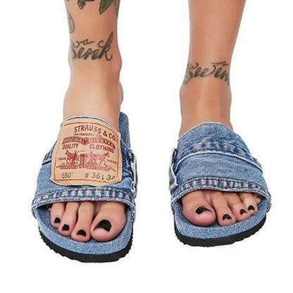 Fashion Denim Slipper Female Shoes