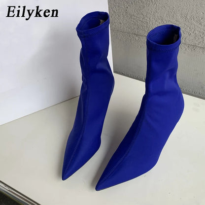 Eilyken New Spring Autumn Stretch Fabric Ankle Boots