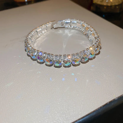 Rhinestone Round Clasp Bracelet