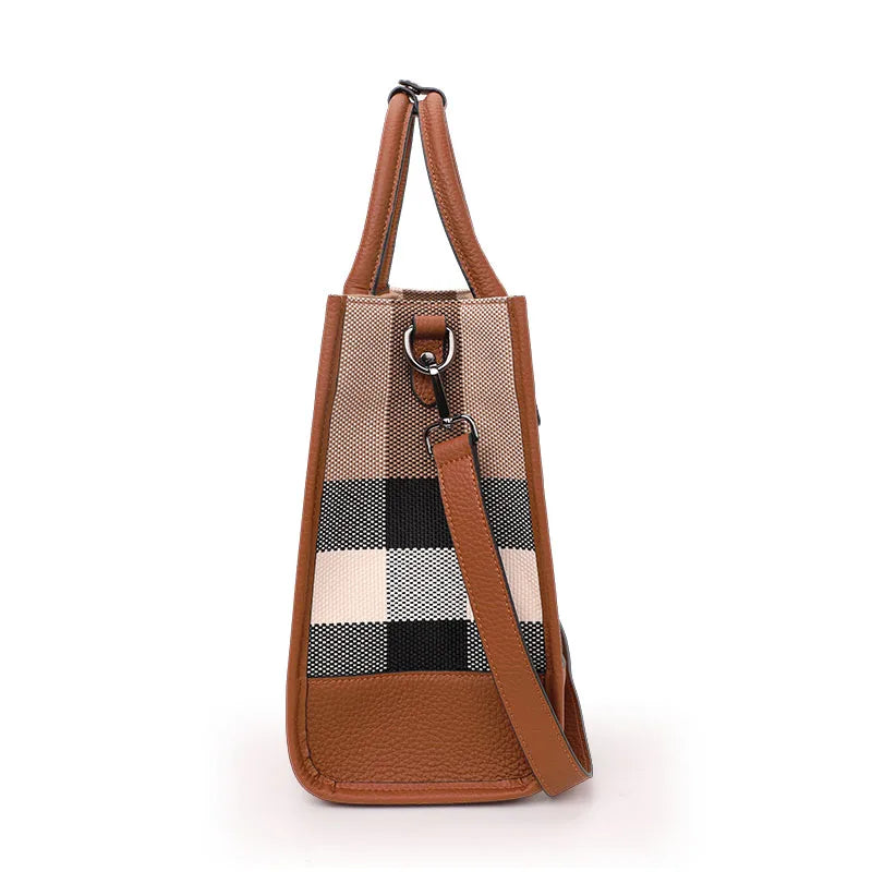 Aidrani Fashion Plaid Canvas Women’s Handbag