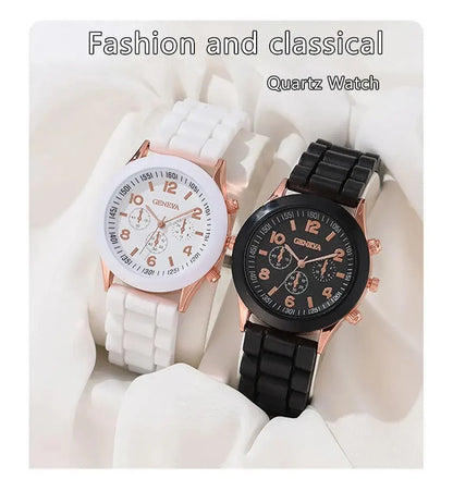 2Pcs Luxury Women's and Men's Watch Set