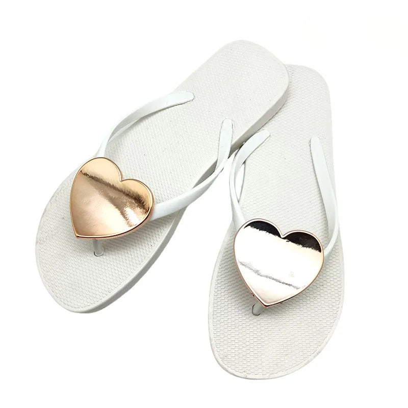 New Fashion Women Open Toe Breathable Non-Slip Soft Sole Casual Sexy Love Flip Flops