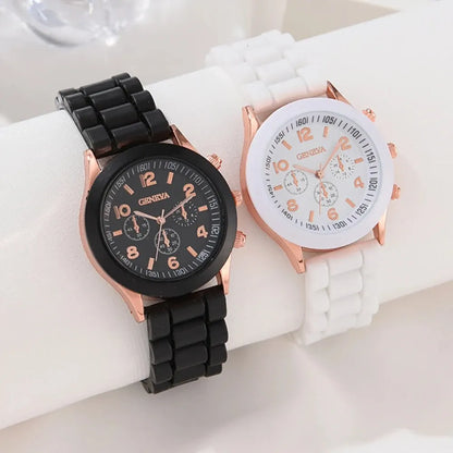 2Pcs Luxury Women's and Men's Watch Set