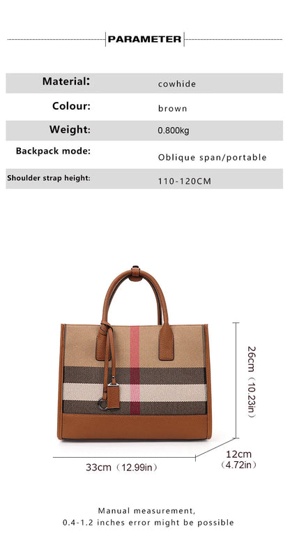 Aidrani Fashion Plaid Canvas Women’s Handbag