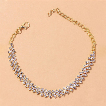 Shining Cubic Zirconia Chain Anklet