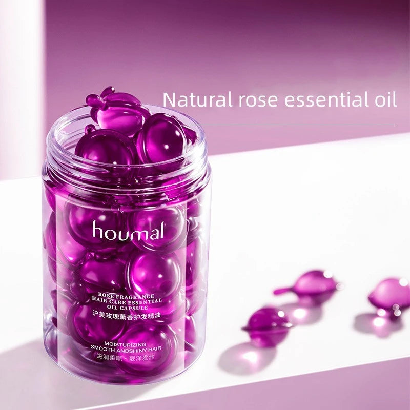 Rose Oil Hair Repair Capsules, 30pcs