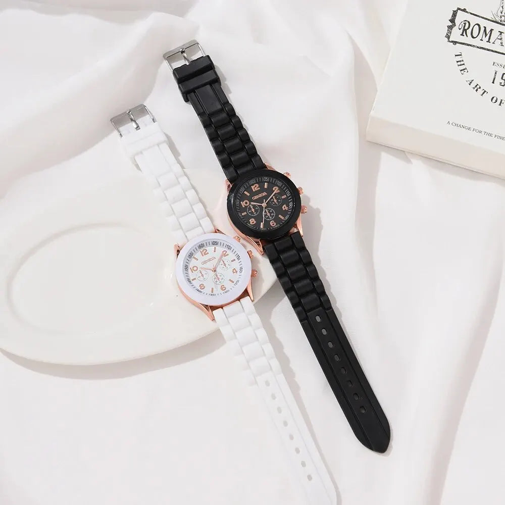 2Pcs Luxury Women's and Men's Watch Set