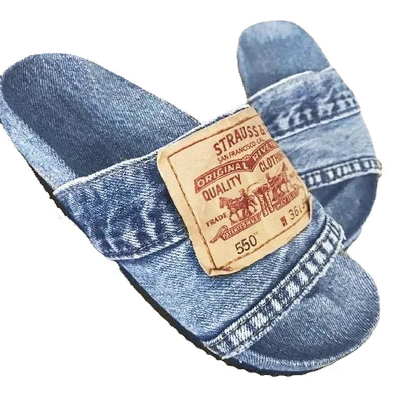 Fashion Denim Slipper Female Shoes