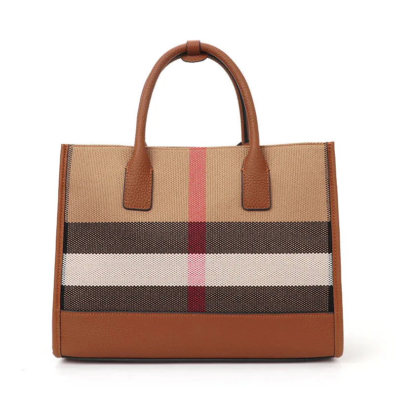 Aidrani Fashion Plaid Canvas Women’s Handbag