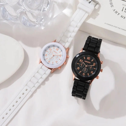 2Pcs Luxury Women's and Men's Watch Set