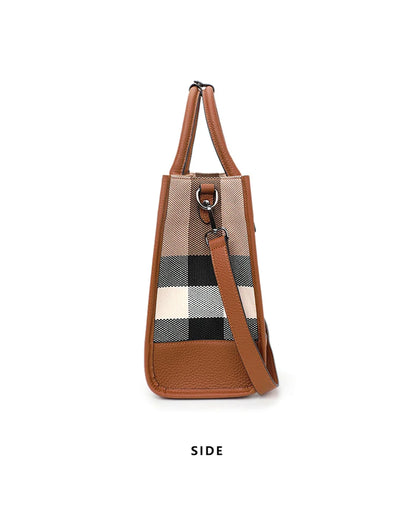 Aidrani Fashion Plaid Canvas Women’s Handbag