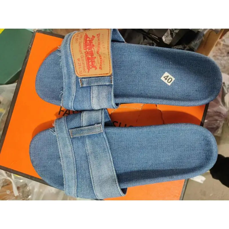 Fashion Denim Slipper Female Shoes