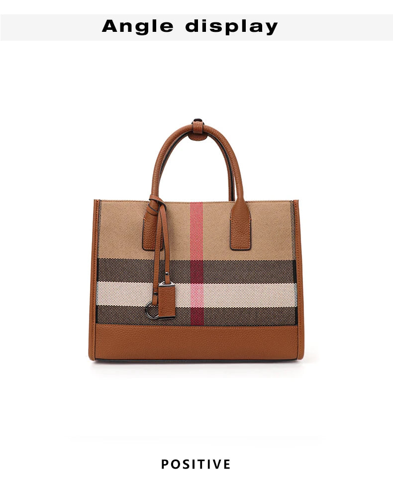 Aidrani Fashion Plaid Canvas Women’s Handbag