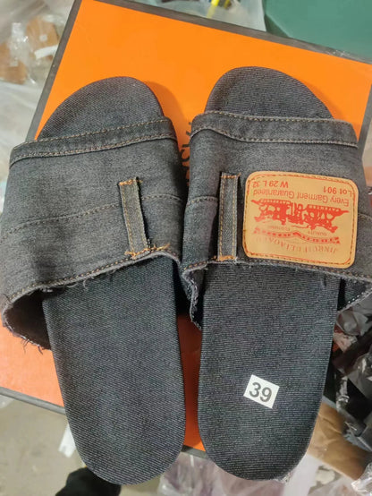 Fashion Denim Slipper Female Shoes