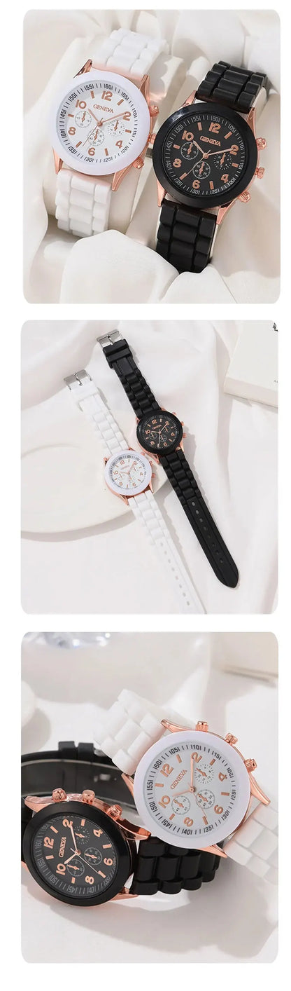 2Pcs Luxury Women's and Men's Watch Set