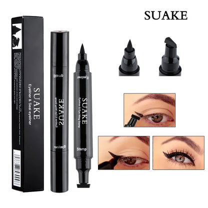 Double-Ended Waterproof Eyeliner Pen with Stamp