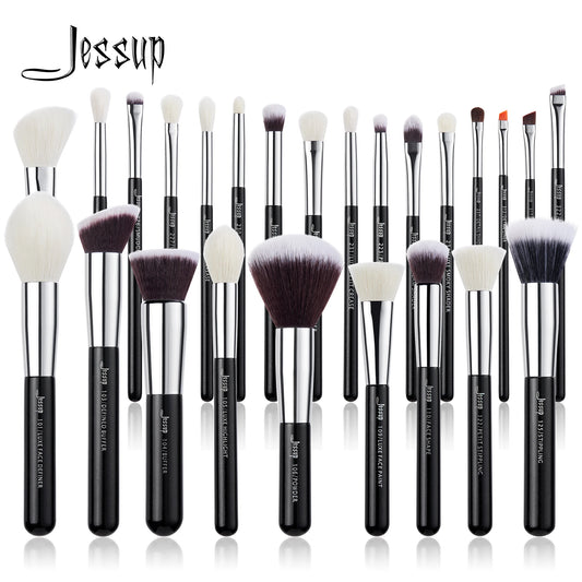 Jessup 25pc Professional Makeup Brush Set for Full Face