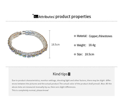 Rhinestone Round Clasp Bracelet